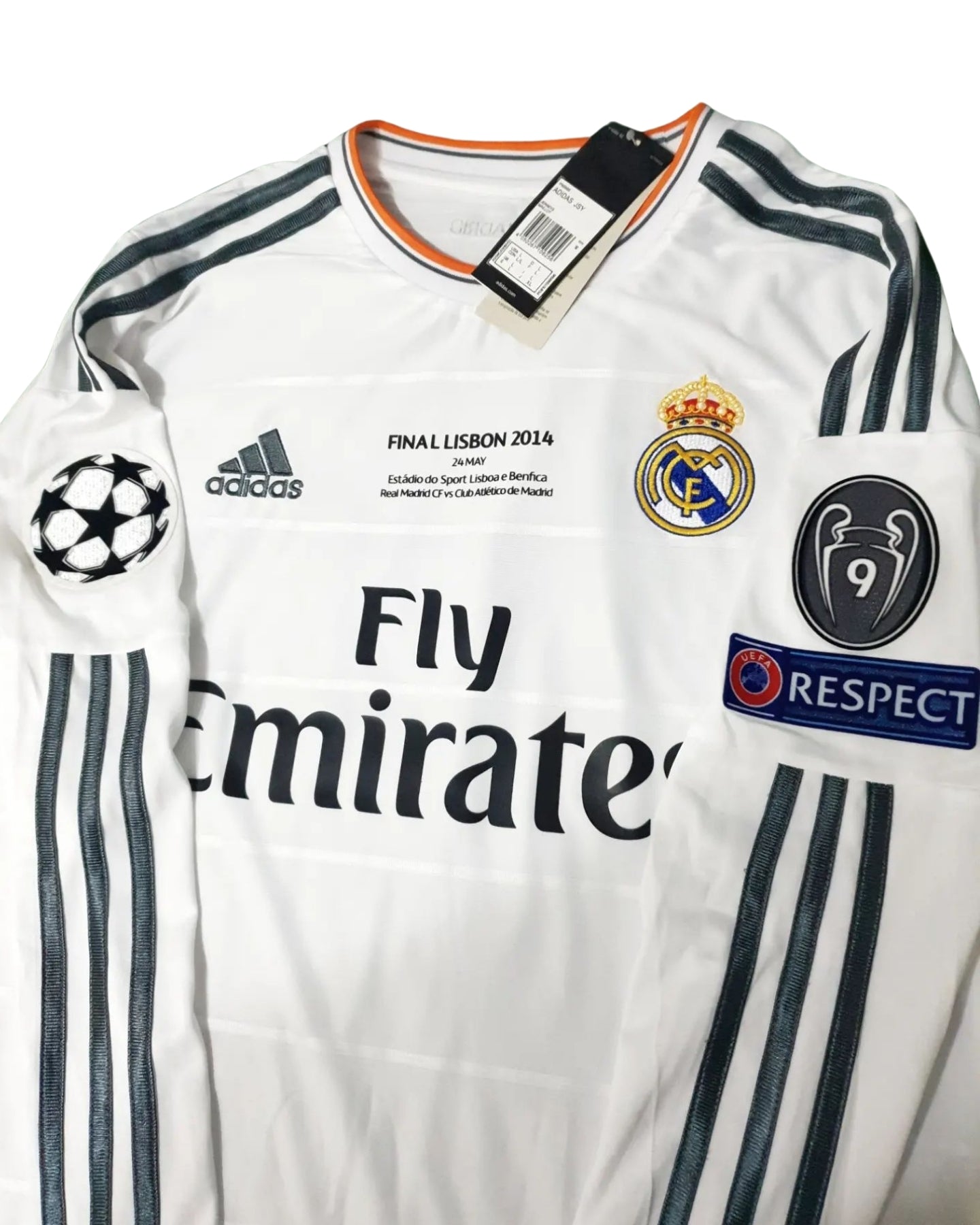 Cristiano Ronaldo 7 jeresy Real Madrid 2014/15 Long Sleeve UCL Final Home Jersey