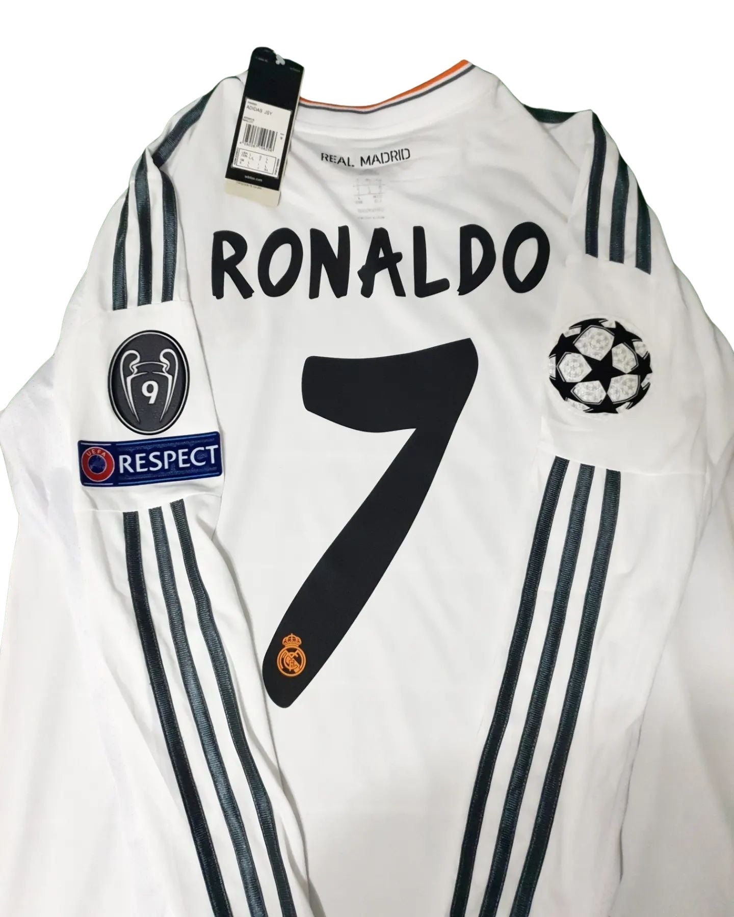 Cristiano Ronaldo 7 jeresy Real Madrid 2014/15 Long Sleeve UCL Final Home Jersey