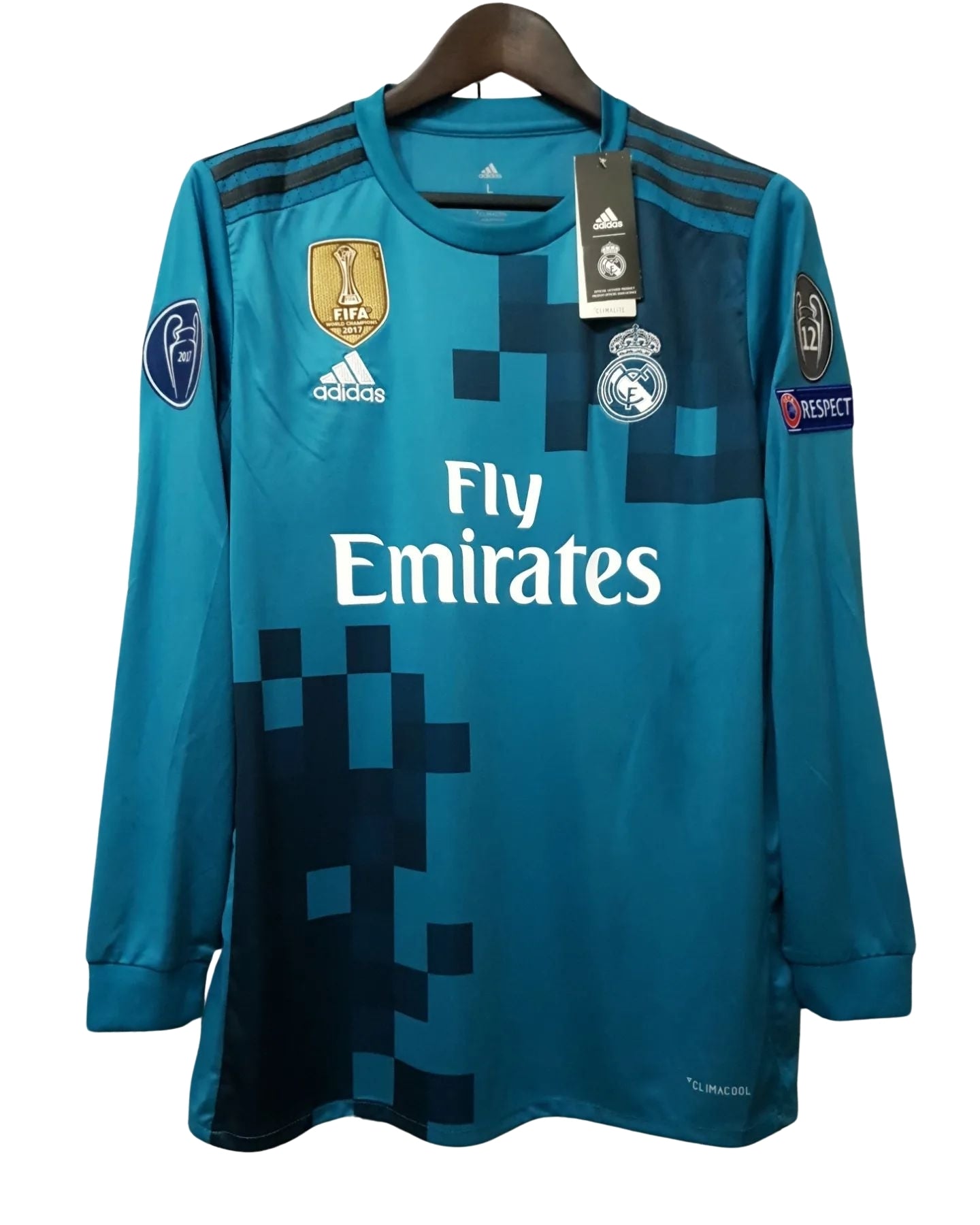 Ronaldo Jersey #7 Real Madrid Champions League 2017/2018 Jersey Long Sleeve