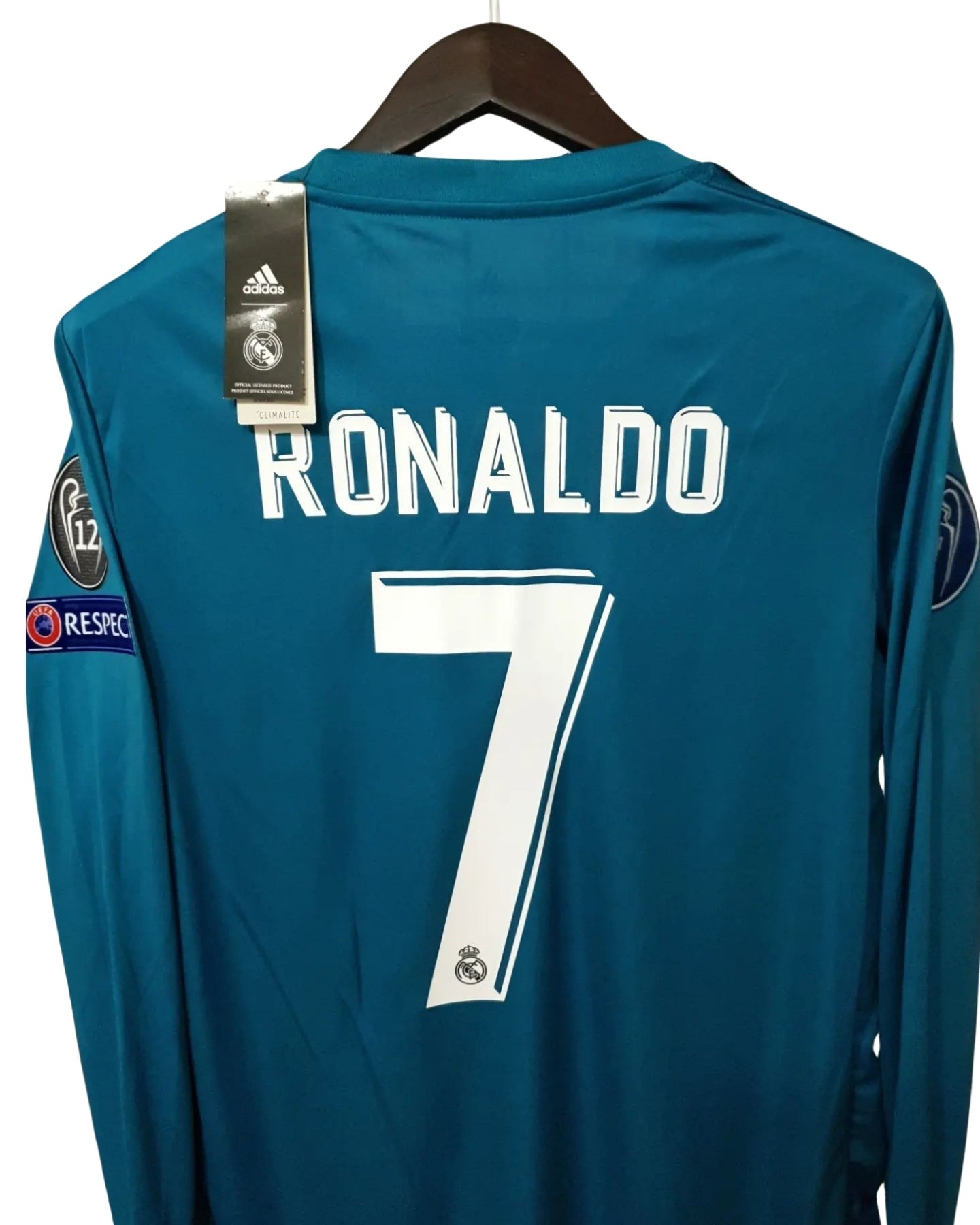 Ronaldo Jersey #7 Real Madrid Champions League 2017/2018 Jersey Long Sleeve
