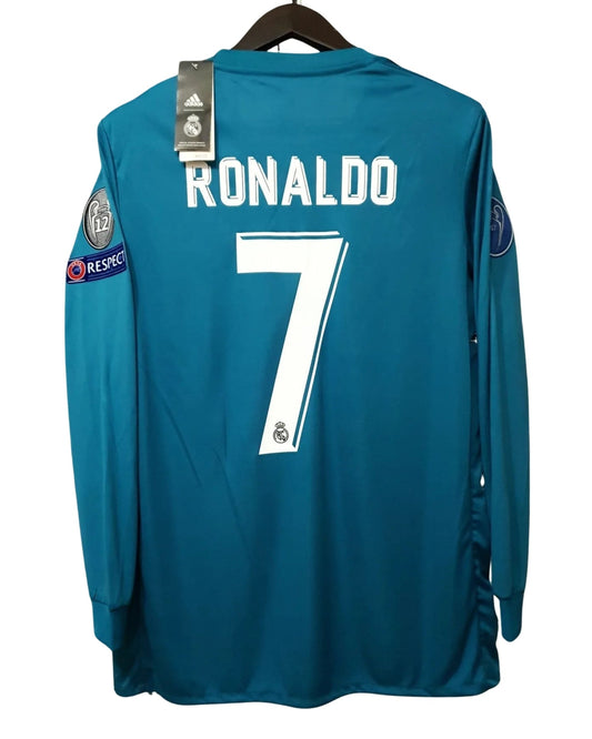 Ronaldo Jersey #7 Real Madrid Champions League 2017/2018 Jersey Long Sleeve