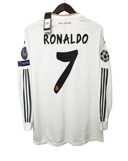 Cristiano Ronaldo 7 jeresy Real Madrid 2014/15 Long Sleeve UCL Final Home Jersey